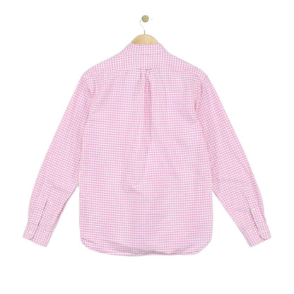 Mens Check Shirt Gingham Long Sleeve