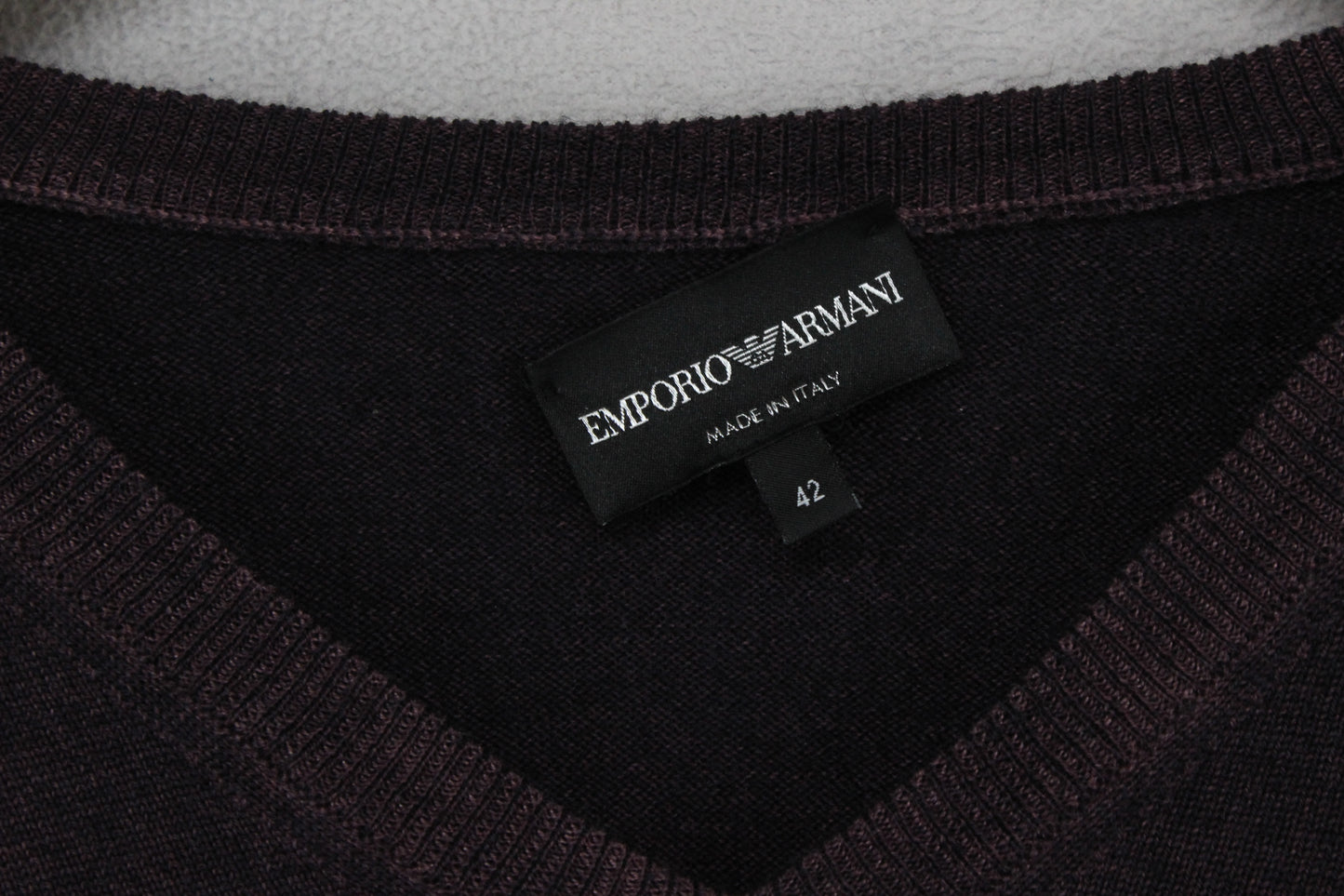 Mens V-Neck Jumper Made In Italy Soft