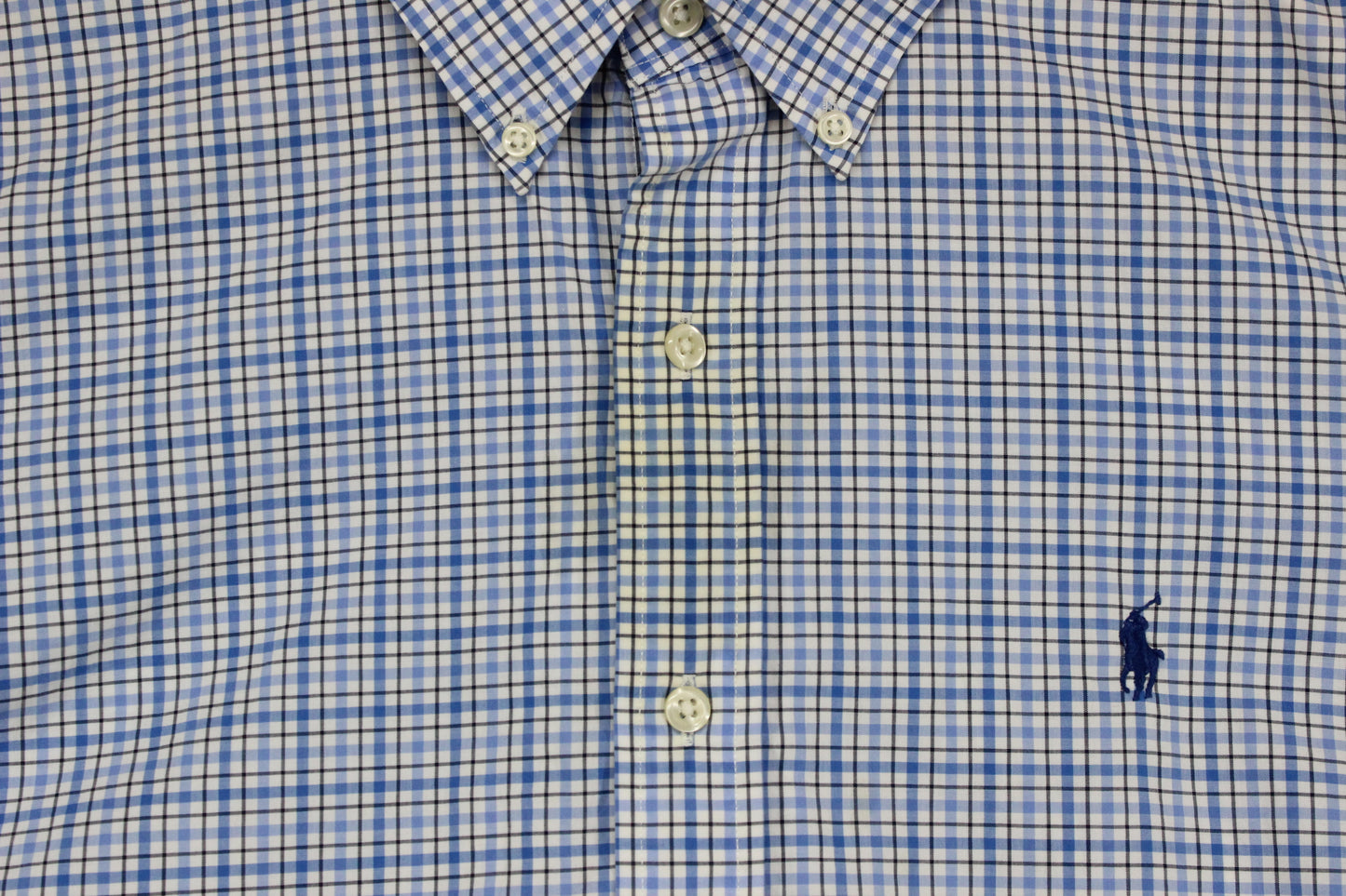 Mens Plaid Shirt Stretch Button Down Logo