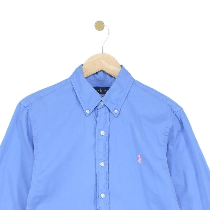 Mens Shirt Slim Collar Button Up