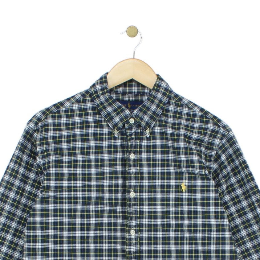 Mens Plaid Shirt Button Down Slim Fit