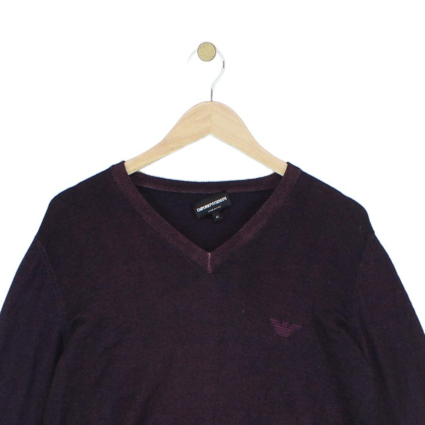 Mens V-Neck Jumper Made In Italy Soft