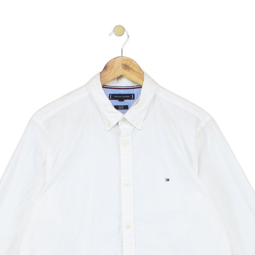 Mens Shirt Stretch Slim Fit Button Up