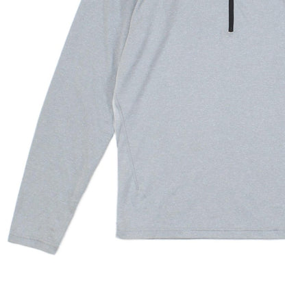 Mens Argentium 1/4 Zip T Shirt Long Sleeve