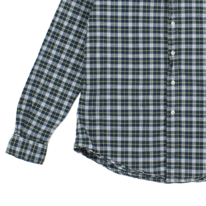 Mens Plaid Shirt Button Down Slim Fit