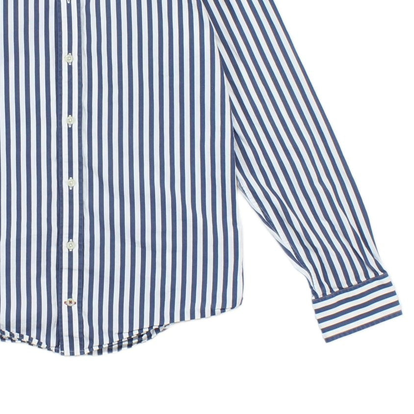 Mens Striped Shirt Slim Fit Long Sleeve