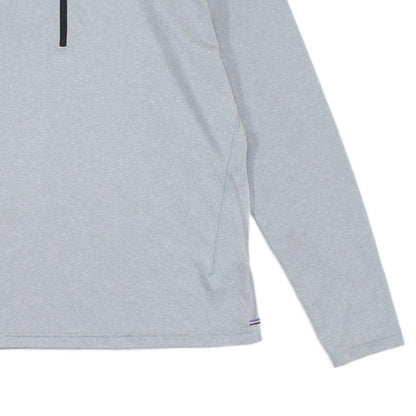 Mens Argentium 1/4 Zip T Shirt Long Sleeve