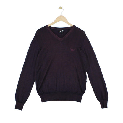 Mens V-Neck Jumper Made In Italy Soft