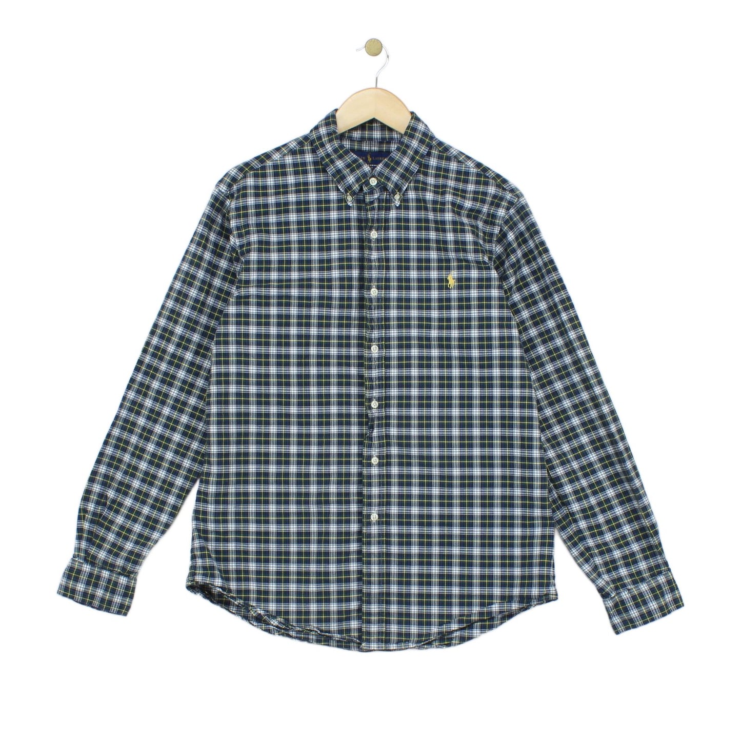 Mens Plaid Shirt Button Down Slim Fit