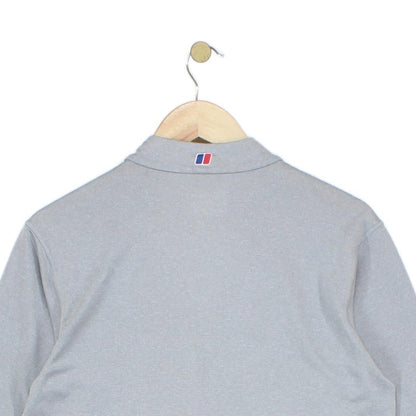 Mens Argentium 1/4 Zip T Shirt Long Sleeve