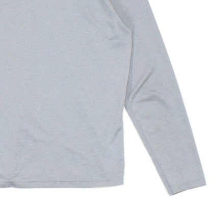 Mens Argentium 1/4 Zip T Shirt Long Sleeve