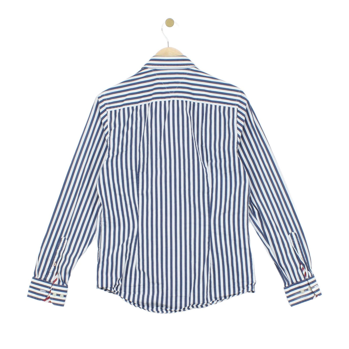 Mens Striped Shirt Slim Fit Long Sleeve