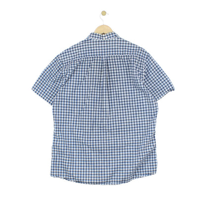 Mens Plaid Shirt Button Up Summer