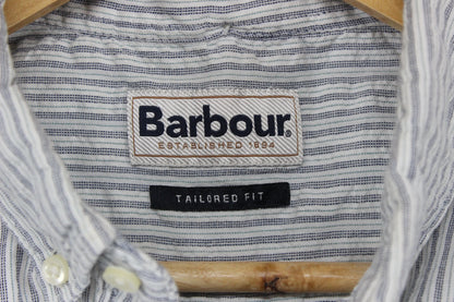 Mens Striped Shirt Short Sleeve Button Down Tailored