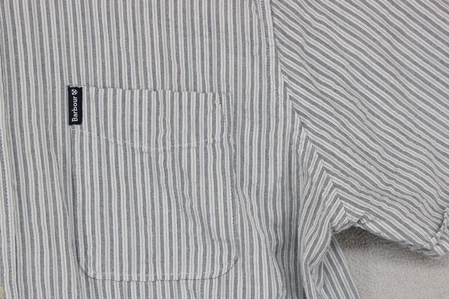 Mens Striped Shirt Short Sleeve Button Down Tailored