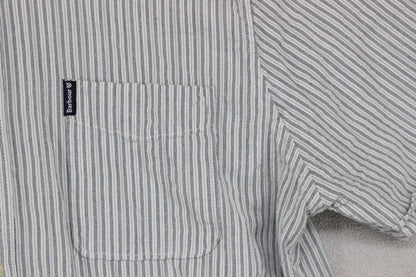 Mens Striped Shirt Short Sleeve Button Down Tailored