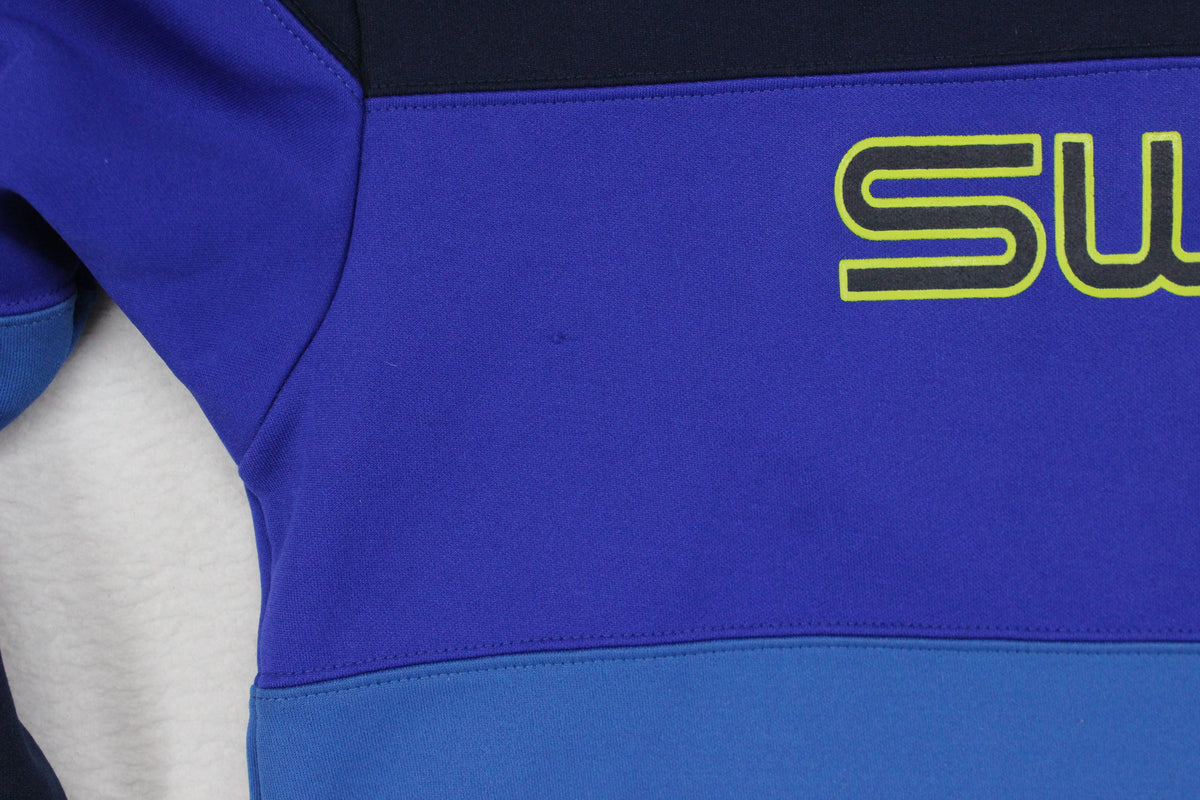 Mens Spell Out Sweatshirt Colour Block Long Sleeve