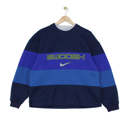 Mens Spell Out Sweatshirt Colour Block Long Sleeve