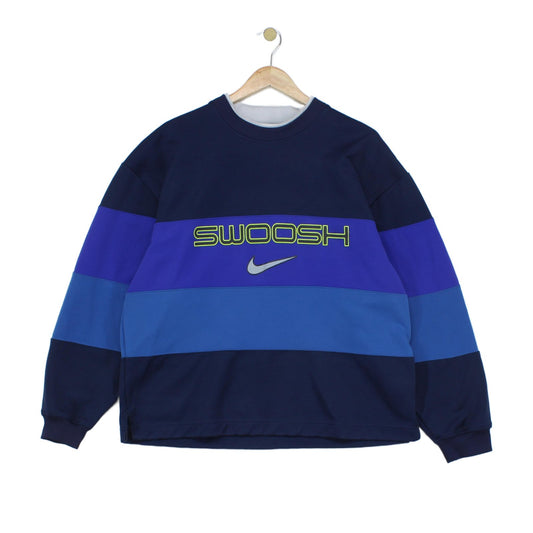 Mens Spell Out Sweatshirt Colour Block Long Sleeve