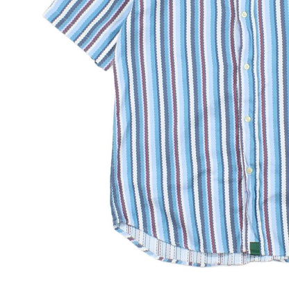 Mens Striped Shirt Stretch Button Up