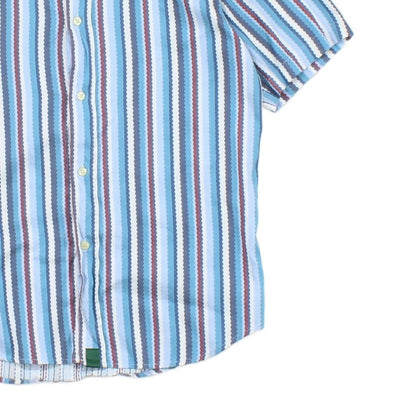 Mens Striped Shirt Stretch Button Up
