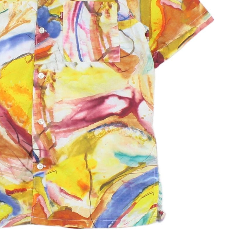 Mens Patterned Shirt Relaxed Fit Short Sleeve