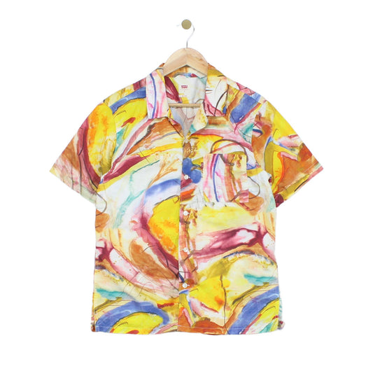 Mens Patterned Shirt Relaxed Fit Short Sleeve