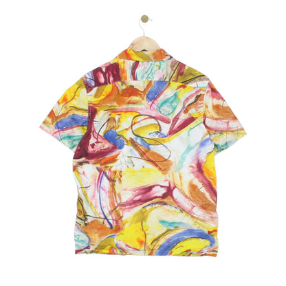 Mens Patterned Shirt Relaxed Fit Short Sleeve