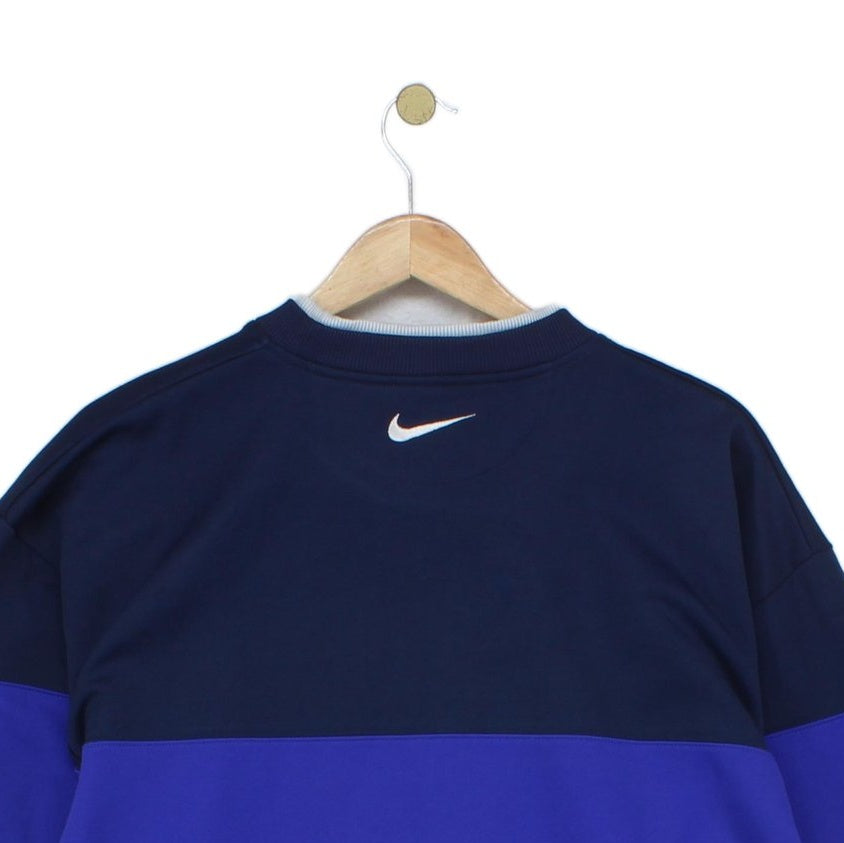 Mens Spell Out Sweatshirt Colour Block Long Sleeve