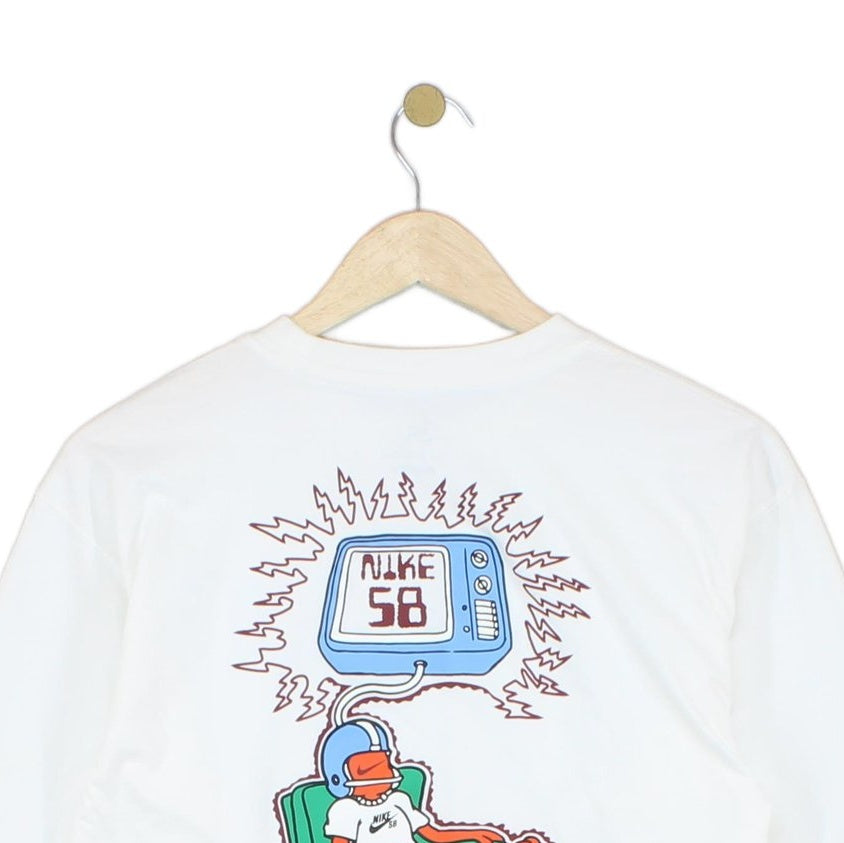 Mens Graphic T-Shirt Long Sleeve Skateboarding Loose Fit