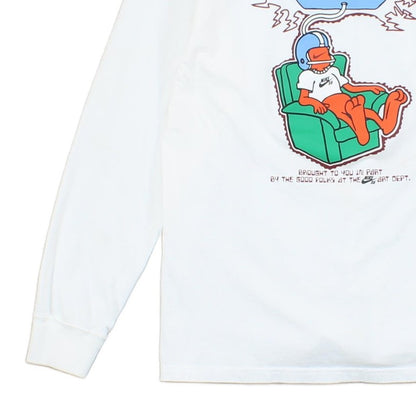 Mens Graphic T-Shirt Long Sleeve Skateboarding Loose Fit