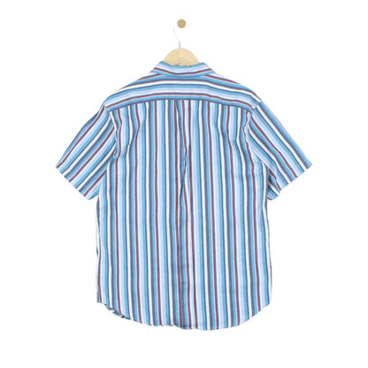 Mens Striped Shirt Stretch Button Up