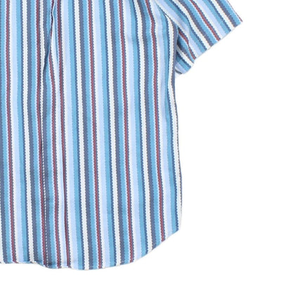 Mens Striped Shirt Stretch Button Up