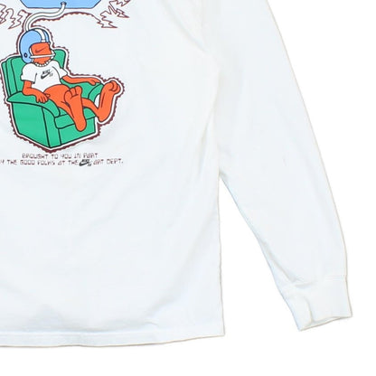 Mens Graphic T-Shirt Long Sleeve Skateboarding Loose Fit