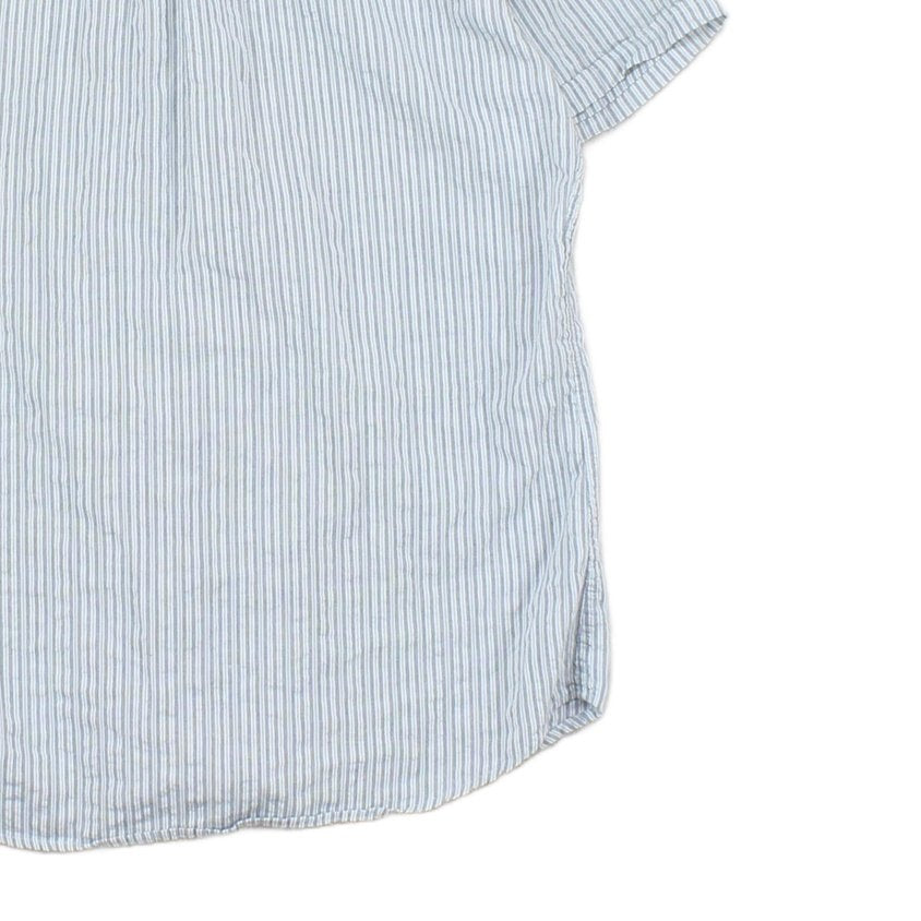 Mens Striped Shirt Short Sleeve Button Down Tailored