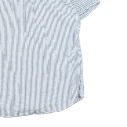 Mens Striped Shirt Short Sleeve Button Down Tailored