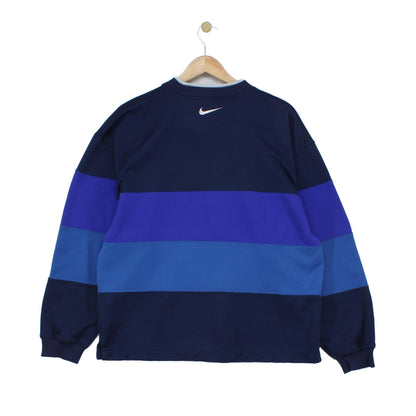 Mens Spell Out Sweatshirt Colour Block Long Sleeve