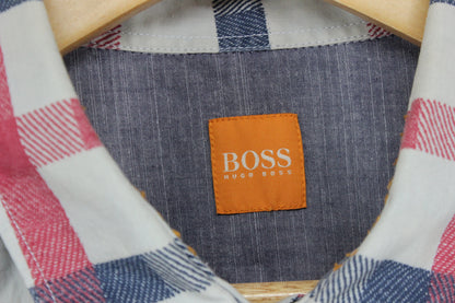 Mens Check Shirt Long Sleeve Button Up