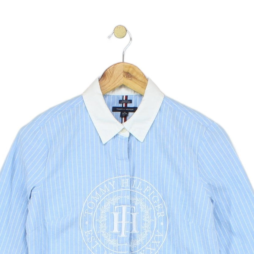 Womens Striped Shirt Embroidered