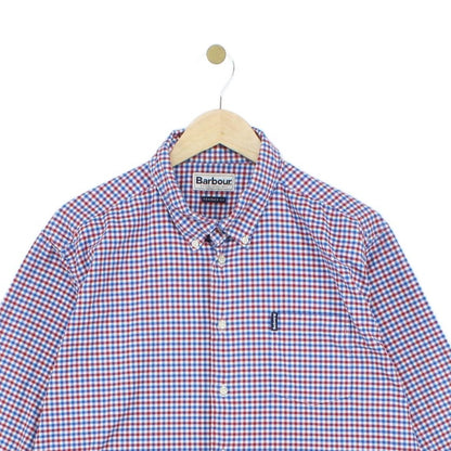 Mens Check Shirt Stretch Long Sleeve Tailored Fit