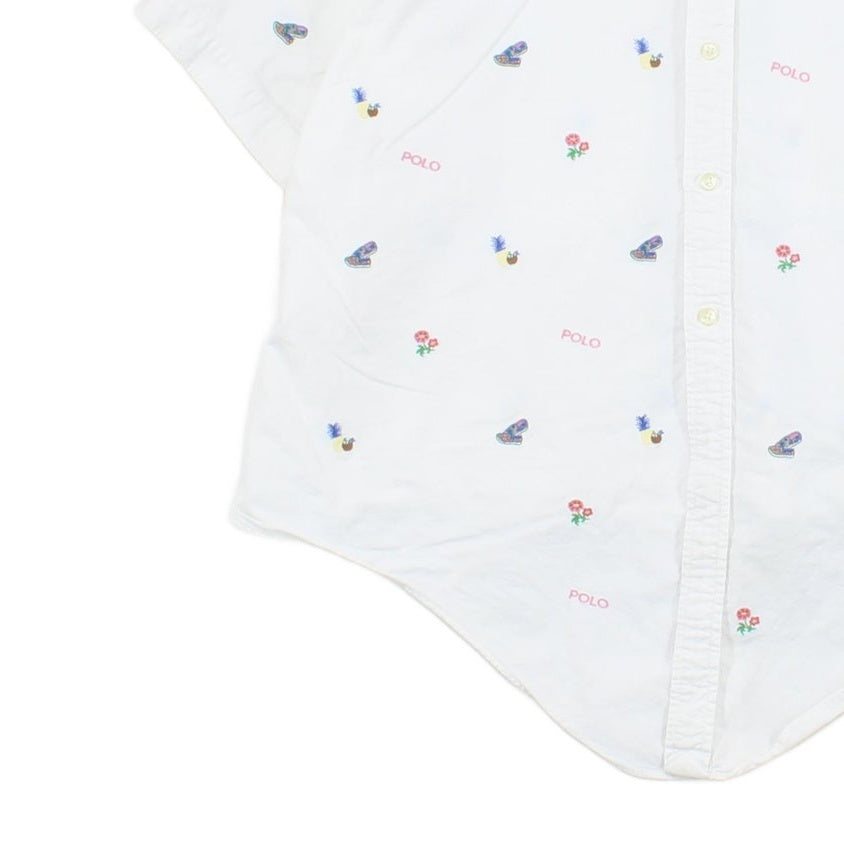 Womens Patterned Shirt Short Sleeve Relaxed Fit