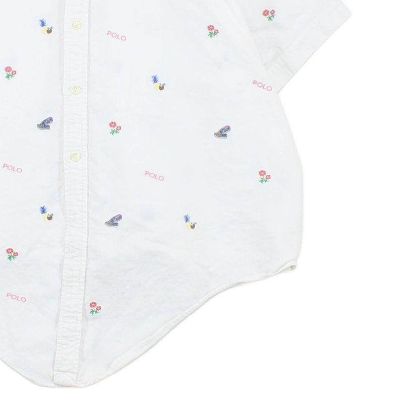 Womens Patterned Shirt Short Sleeve Relaxed Fit