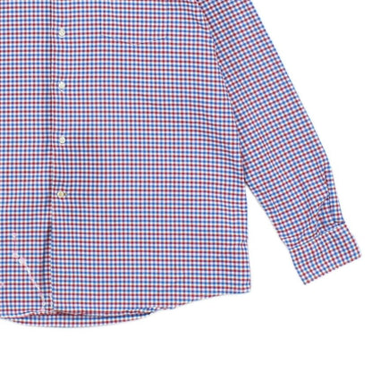 Mens Check Shirt Stretch Long Sleeve Tailored Fit
