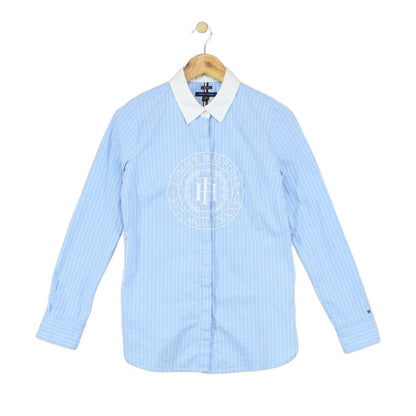 Womens Striped Shirt Embroidered