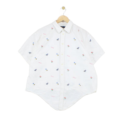 Womens Patterned Shirt Short Sleeve Relaxed Fit