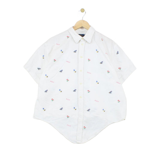 Womens Patterned Shirt Short Sleeve Relaxed Fit