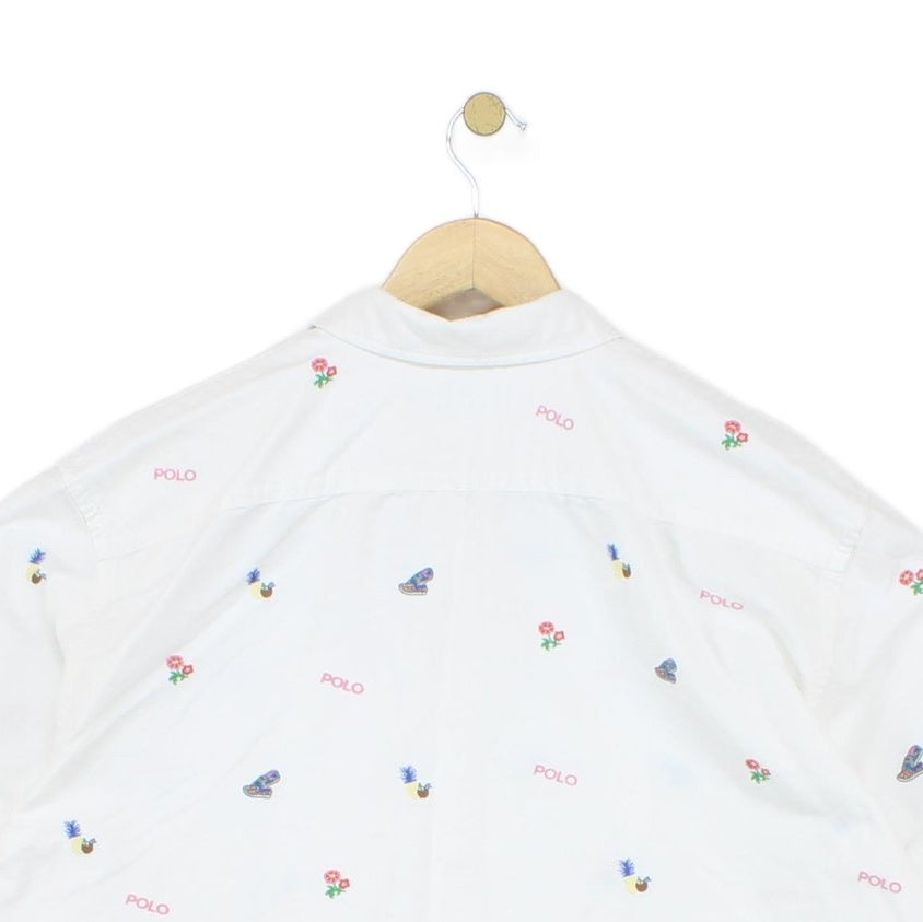 Womens Patterned Shirt Short Sleeve Relaxed Fit