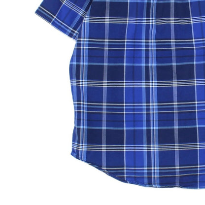 Mens Plaid Shirt Short Sleeve Button Up Custom Fit