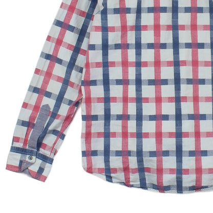 Mens Check Shirt Long Sleeve Button Up