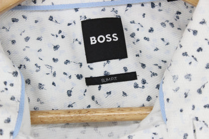 Mens Floral Shirt Slim Fit Long Sleeve